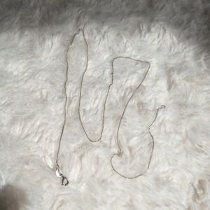 925 Sterling Silver Thin Cable Chain Necklace - Silver